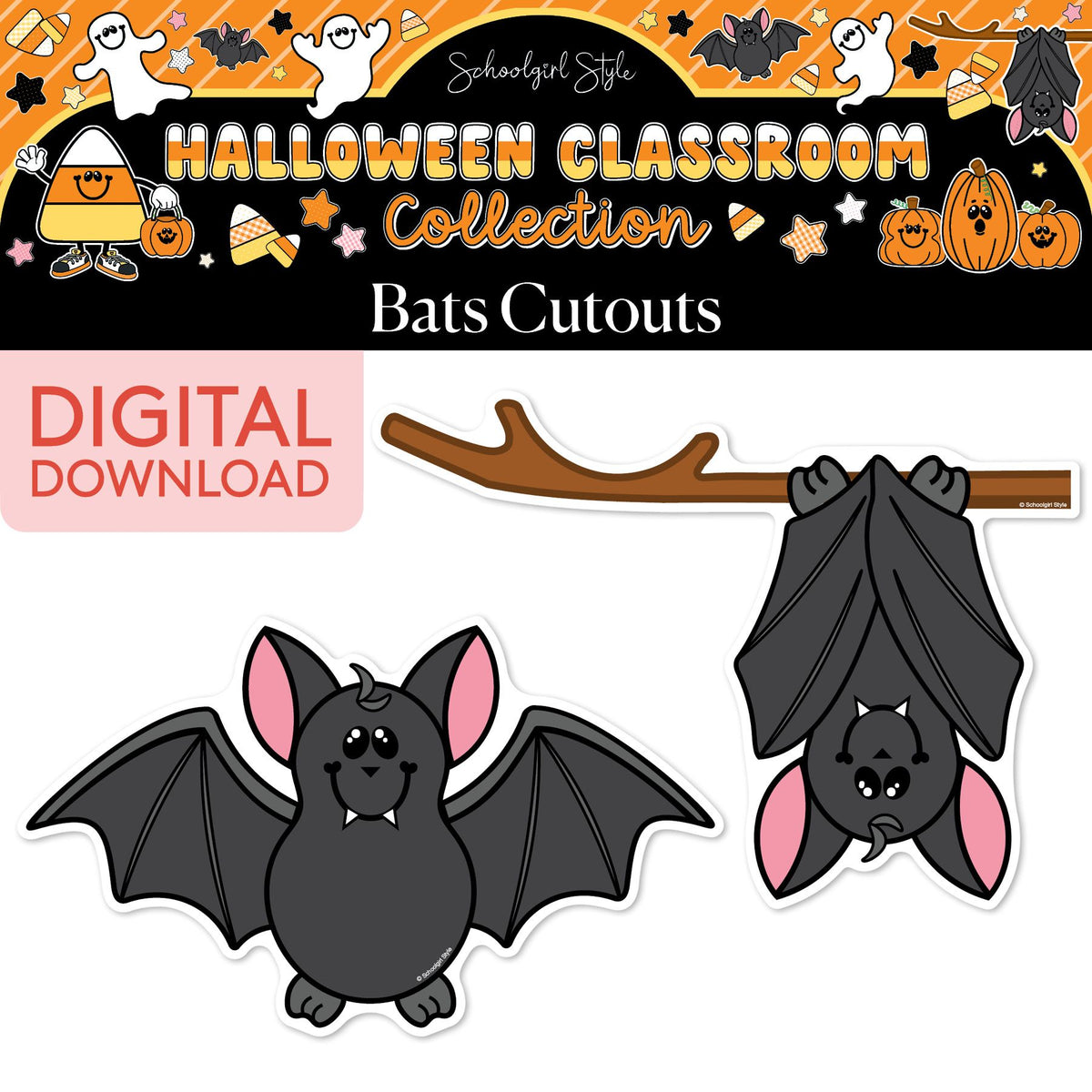 Printable Halloween Bats Cutouts | 90s Teacher