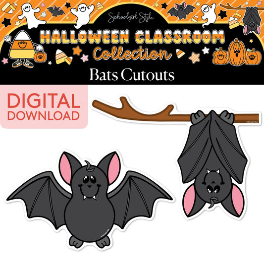 Printable Halloween Bats Cutouts | 90s Teacher