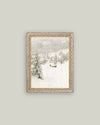 Winter Landscape Framed Antique Art