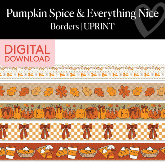 Printable Thanksgiving Borders | Pumpkin Spice and Everything Nice