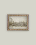 Winter Fawn Framed Antique Art