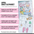 Load image into Gallery viewer, Printable Kindergarten April Daily Alphabet
