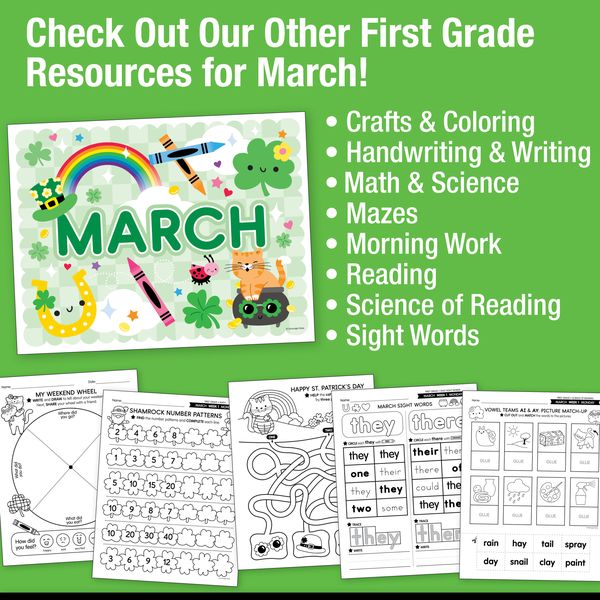 Printable March Leprechaun Wishes Craftivity