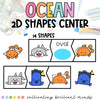 Ocean 2D Shape Match Math Center | Summer | Kindergarten, First Grade Center