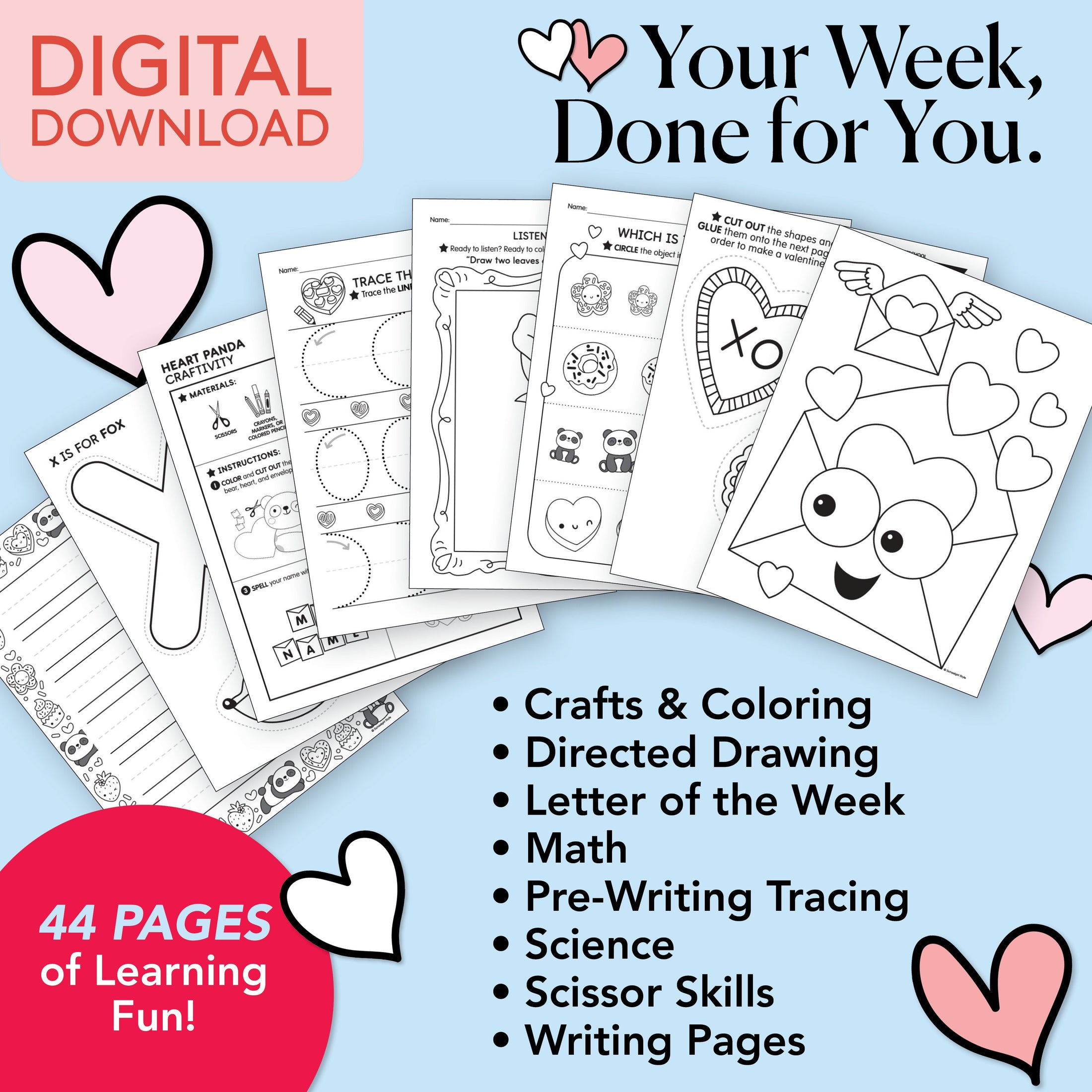 Printable Preschool February Week 4 Resources