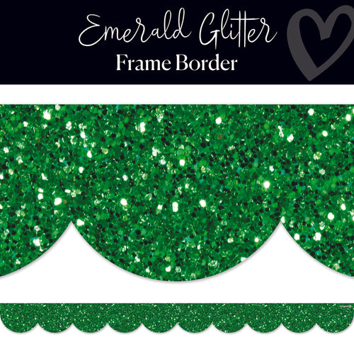 Emerald Glitter Classroom Border