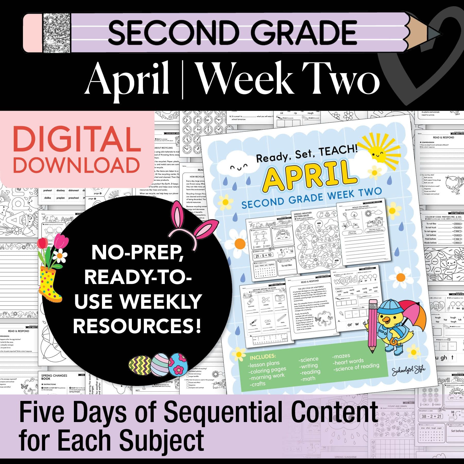 Printable Second Grade April Week 2 Resources