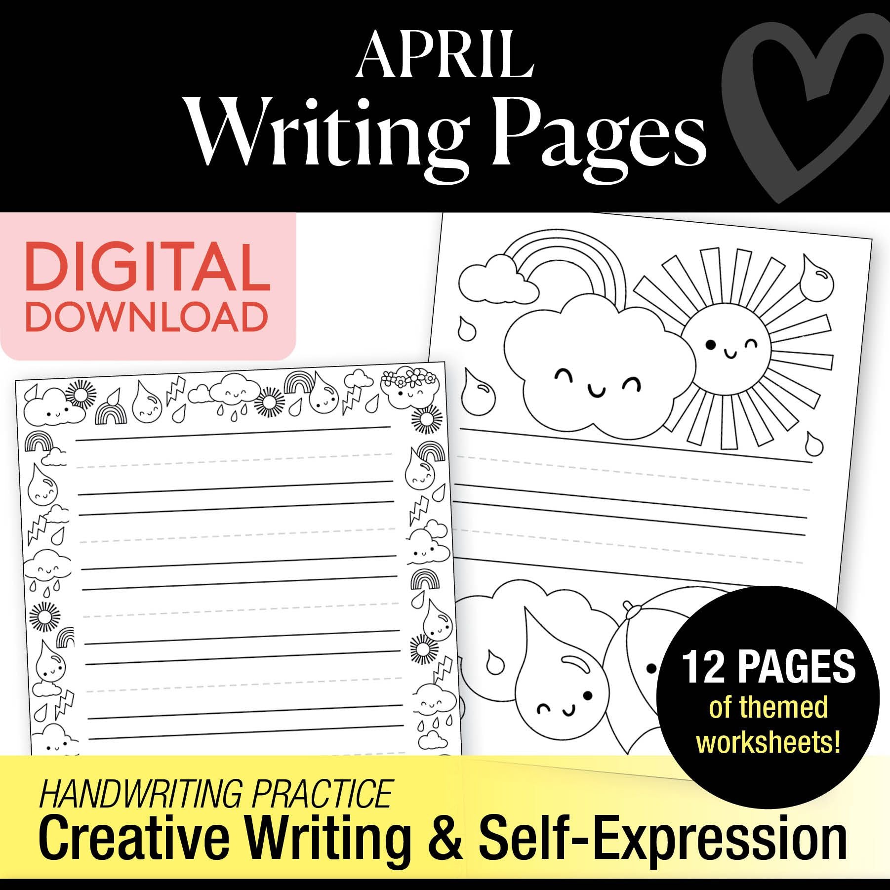 Printable April Writing Pages