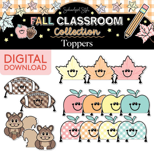 Printable Pastel Fall Toppers
