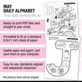 Load image into Gallery viewer, Printable Kindergarten May Daily Alphabet
