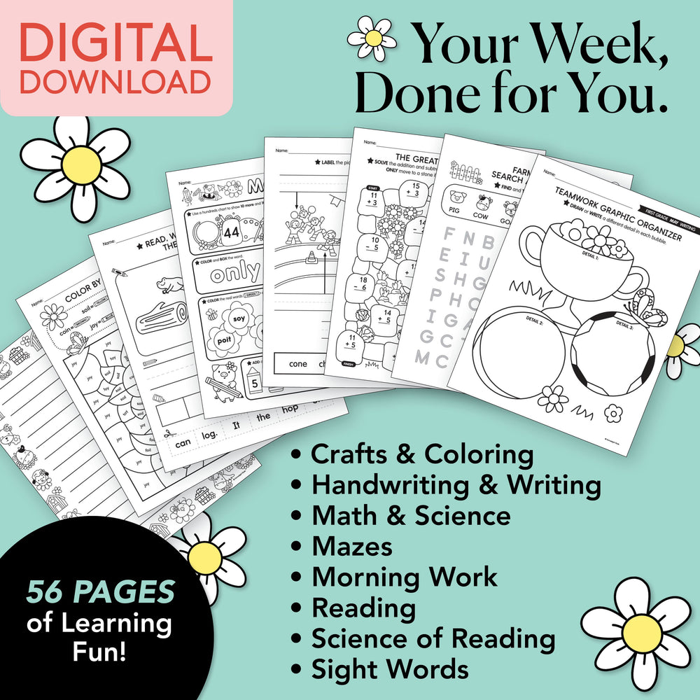 Printable First Grade May Week 2 Resources