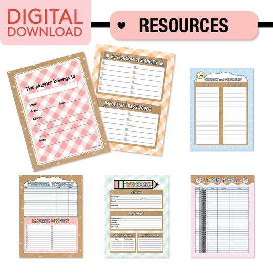 Printable Teacher Planner | A Year In Pastel