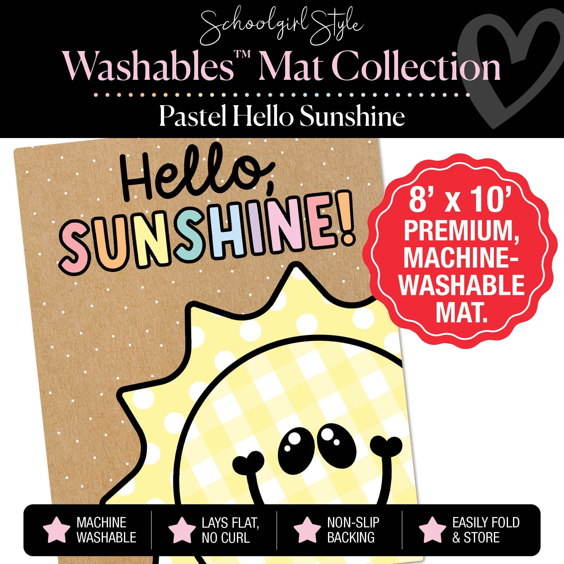 Pastel Hello Sunshine Classroom Mat by Schoolgirl Style