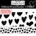 Load image into Gallery viewer, Printable Classic Black and White Sweetheart Sketch Border | Simply Sweet
