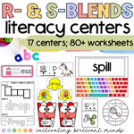 R- and S-Blends Phonics Centers | Literacy Centers | Kindergarten, First Grade