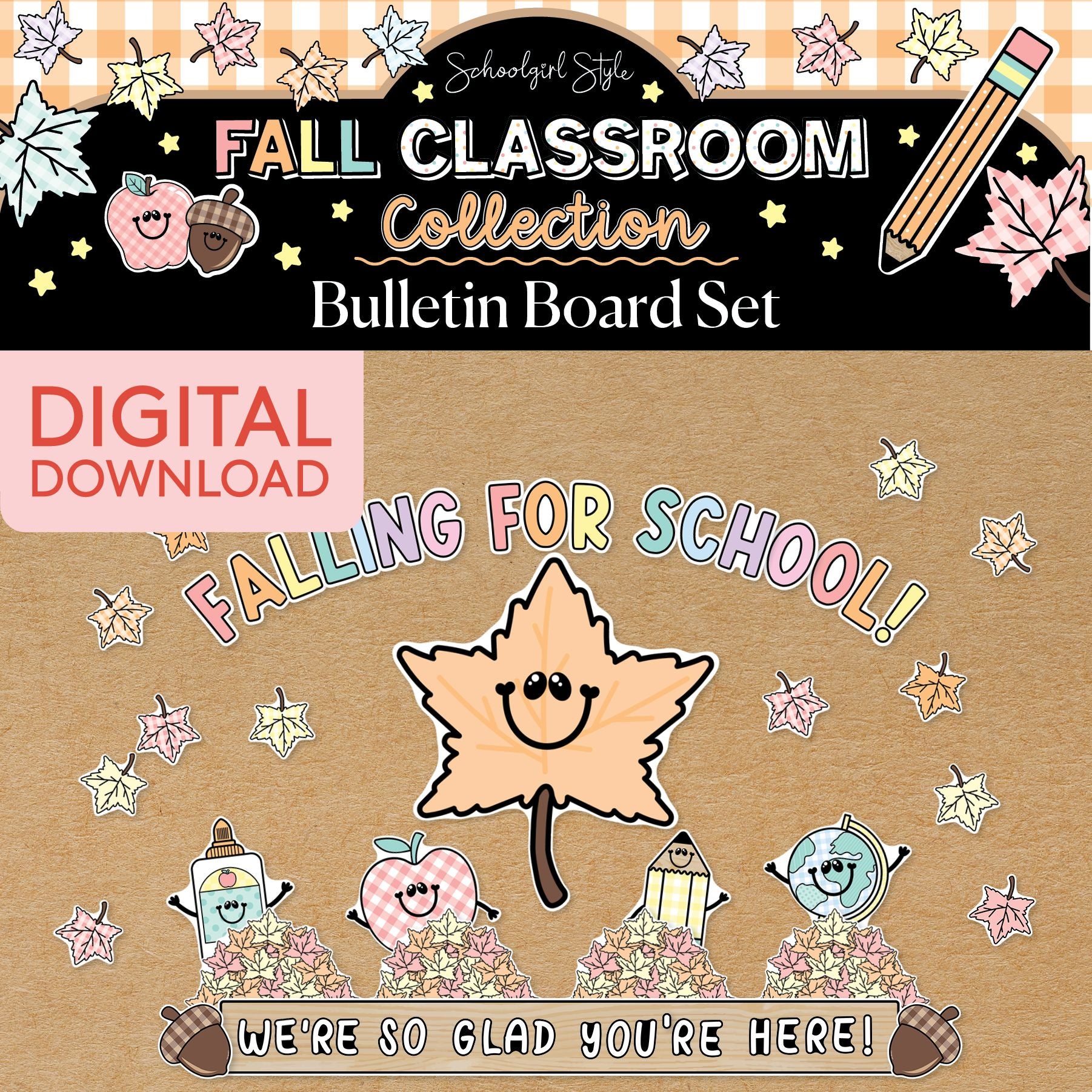 Printable Pastel Fall Bulletin Board Set