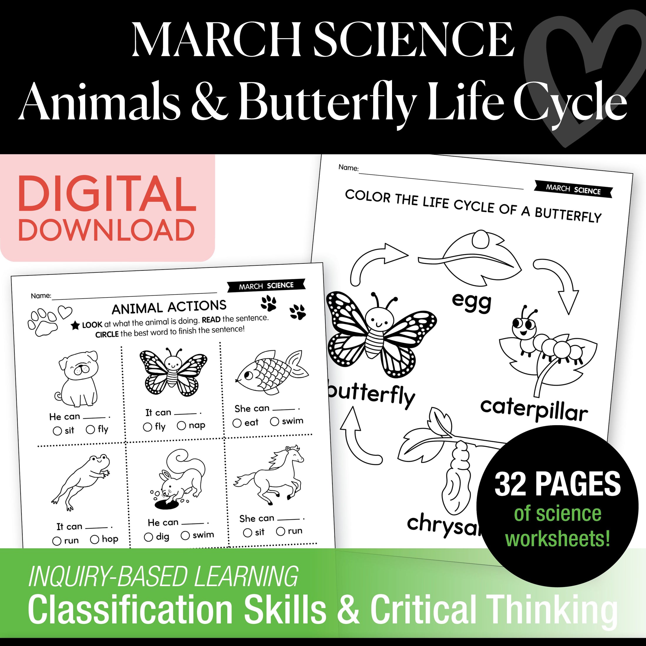 Printable March Daily Science