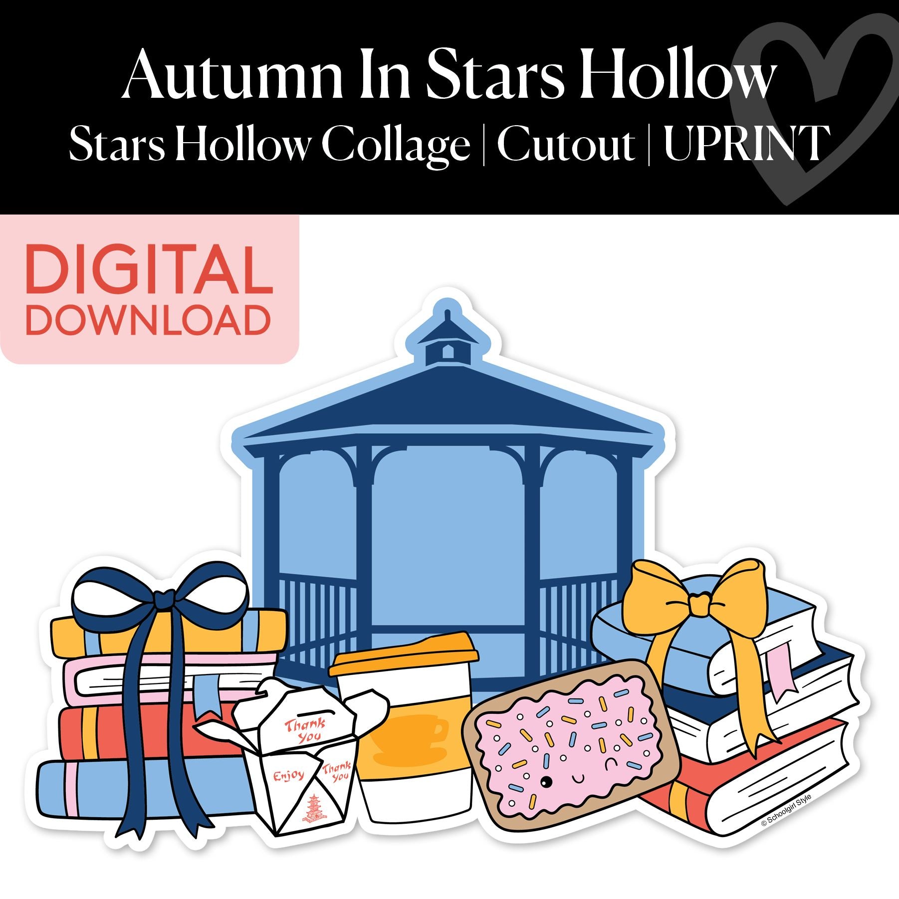 Stars Hollow Collage Fall Cutouts | Autumn In Stars Hollow 