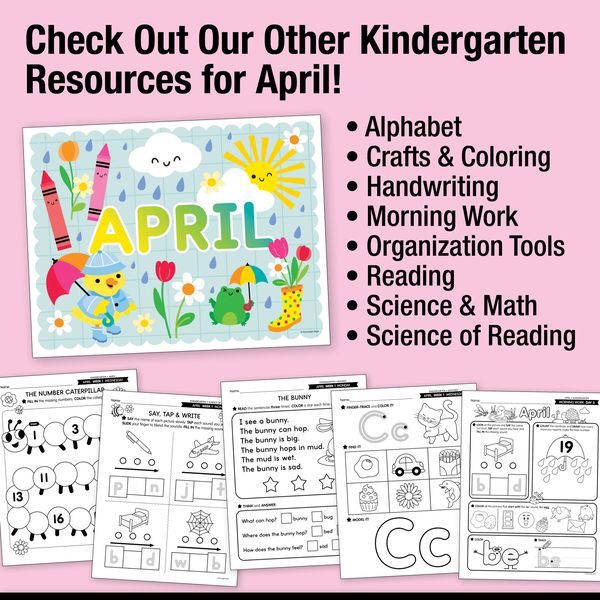 Printable Kindergarten April Daily Sight Words