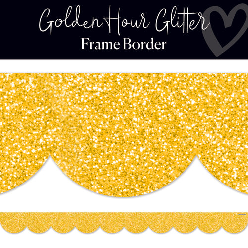 Golden Hour Glitter Classroom Border