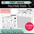 Load image into Gallery viewer, Printable First Grade May Daily Math
