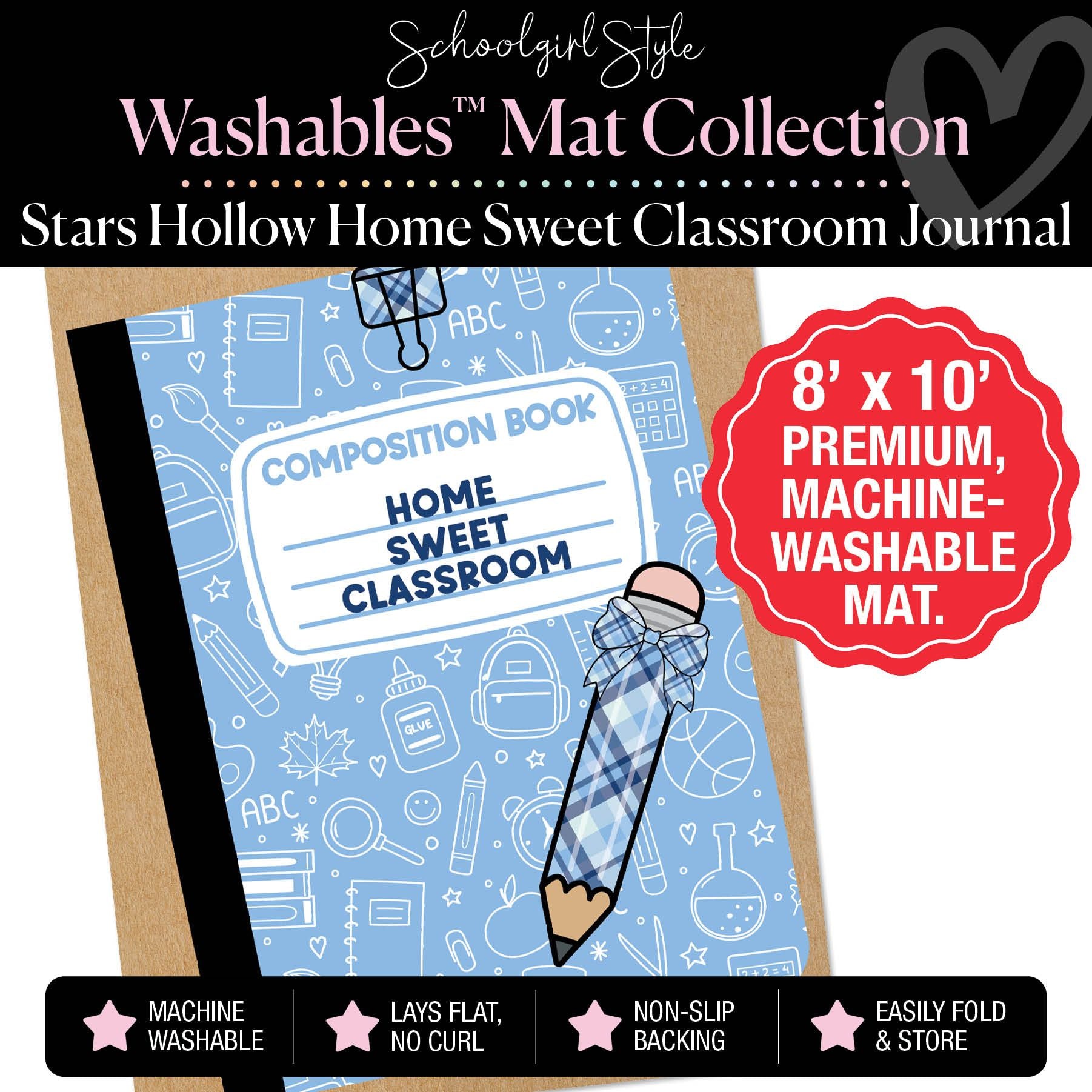 Stars Hollow Home Sweet Classroom Journal Classroom Mat by Schoolgirl Style