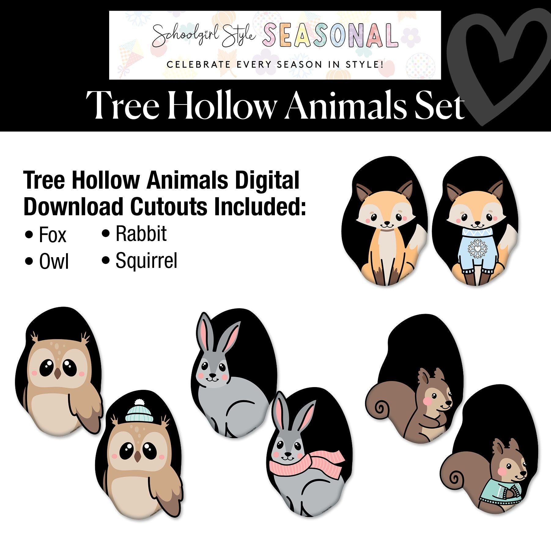 A Year In Pastel Tree Classroom Decor Bundle