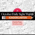 Load image into Gallery viewer, Printable Kindergarten October Daily Sight Words
