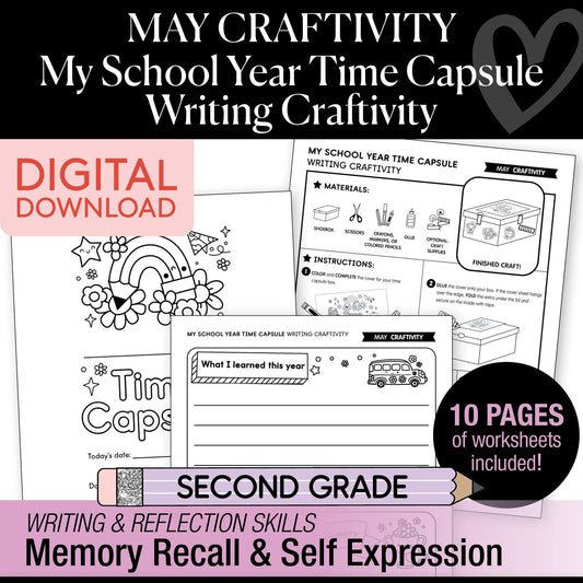 Printable May My School Year Time Capsule Writing Craftivity