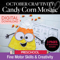 Load image into Gallery viewer, Printable Candy Corn Mosaic Craft
