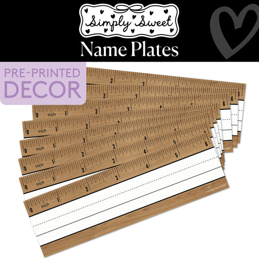 Ruler Name Plates | Simply Sweet