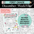 Load image into Gallery viewer, Printable First Grade December Week 4 Resources
