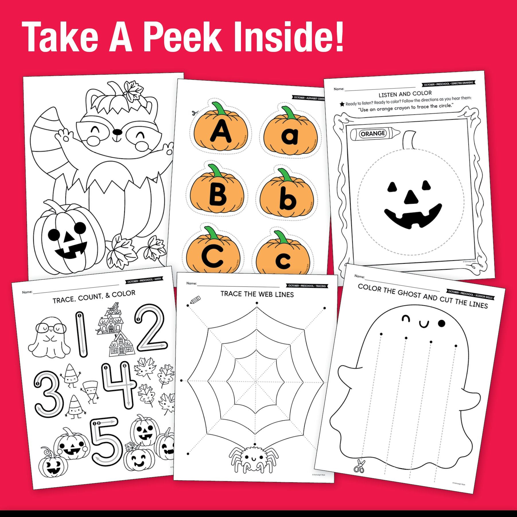 Big Book of October Preschool Thematic Unit Bundle 