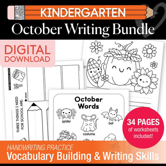 Printable Kindergarten October Writing Bundle