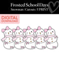 Load image into Gallery viewer, Printable Christmas Snowman Cutouts | Frosted School Days
