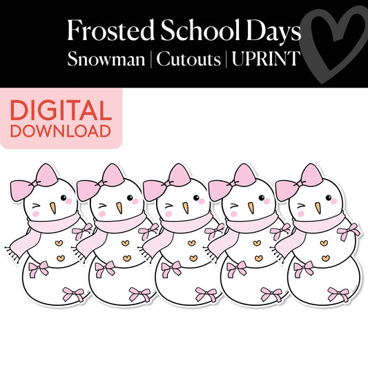 Printable Christmas Snowman Cutouts | Frosted School Days