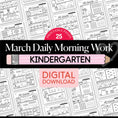 Load image into Gallery viewer, Printable Kindergarten March Daily Morning Work
