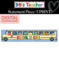 Load image into Gallery viewer, Printable Retro School Is Cool Bus Statement Piece | 90s Teacher

