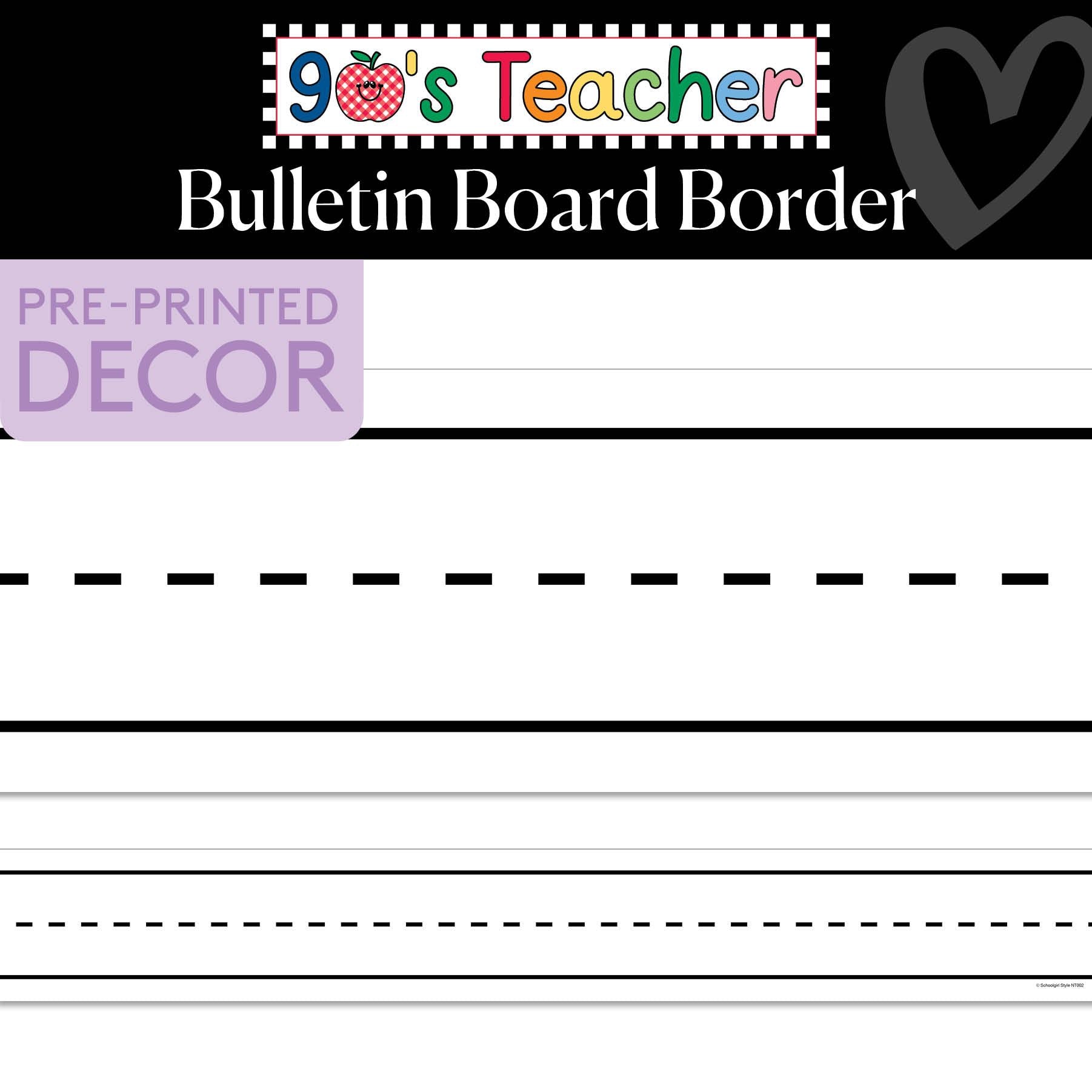 Stay In Your Lane Retro Bulletin Board Border | 90s Teacher