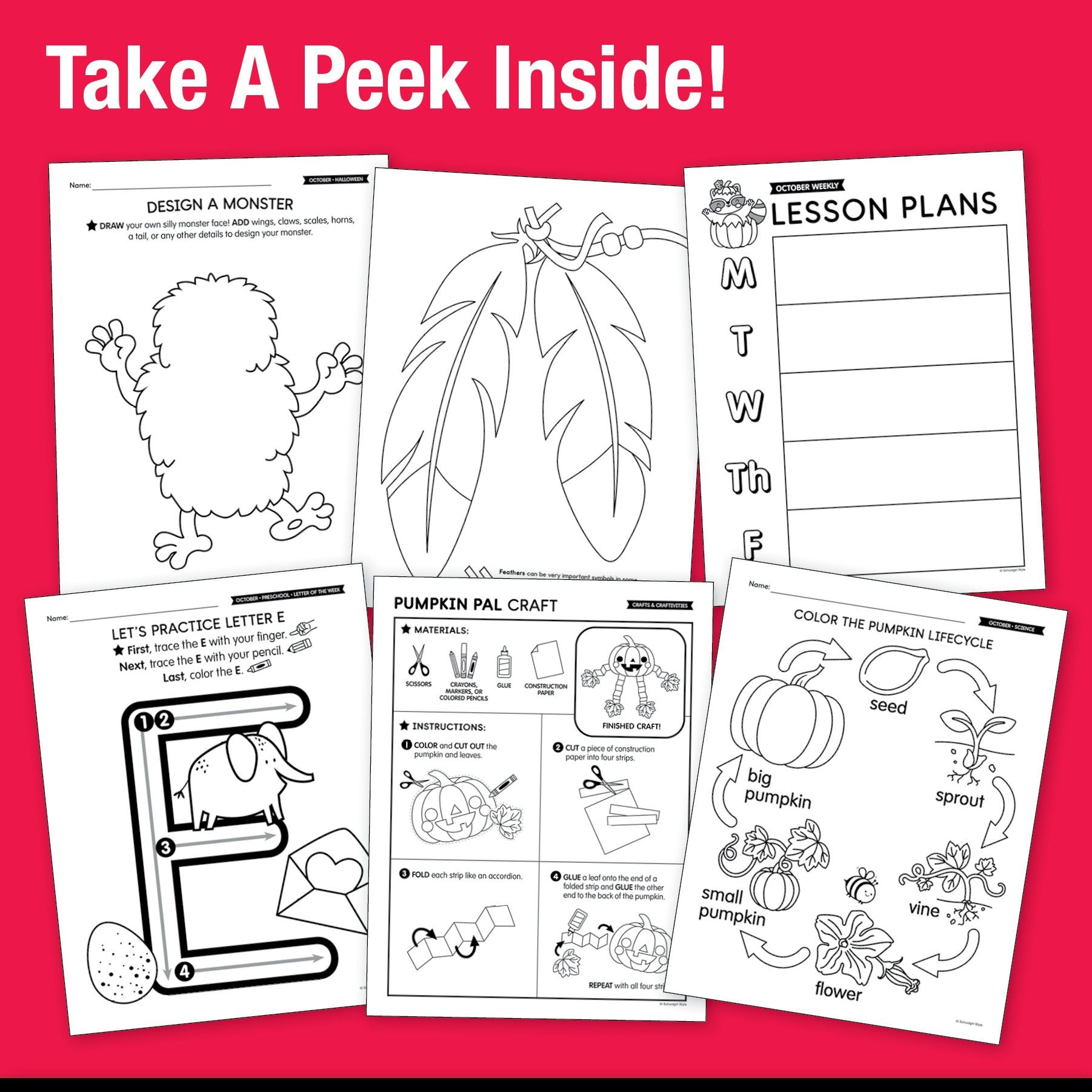 Big Book of October Preschool Thematic Unit Bundle 