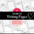Load image into Gallery viewer, Printable March Writing Pages
