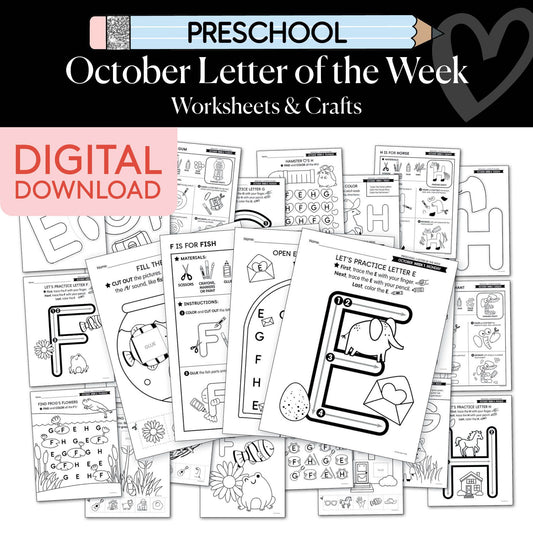 Printable Preschool October Letter of the Week