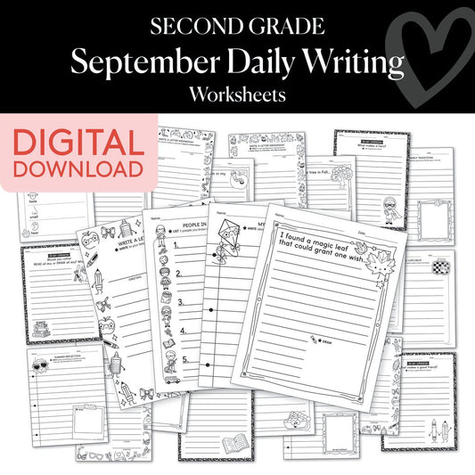 Second Grade September Daily Writing