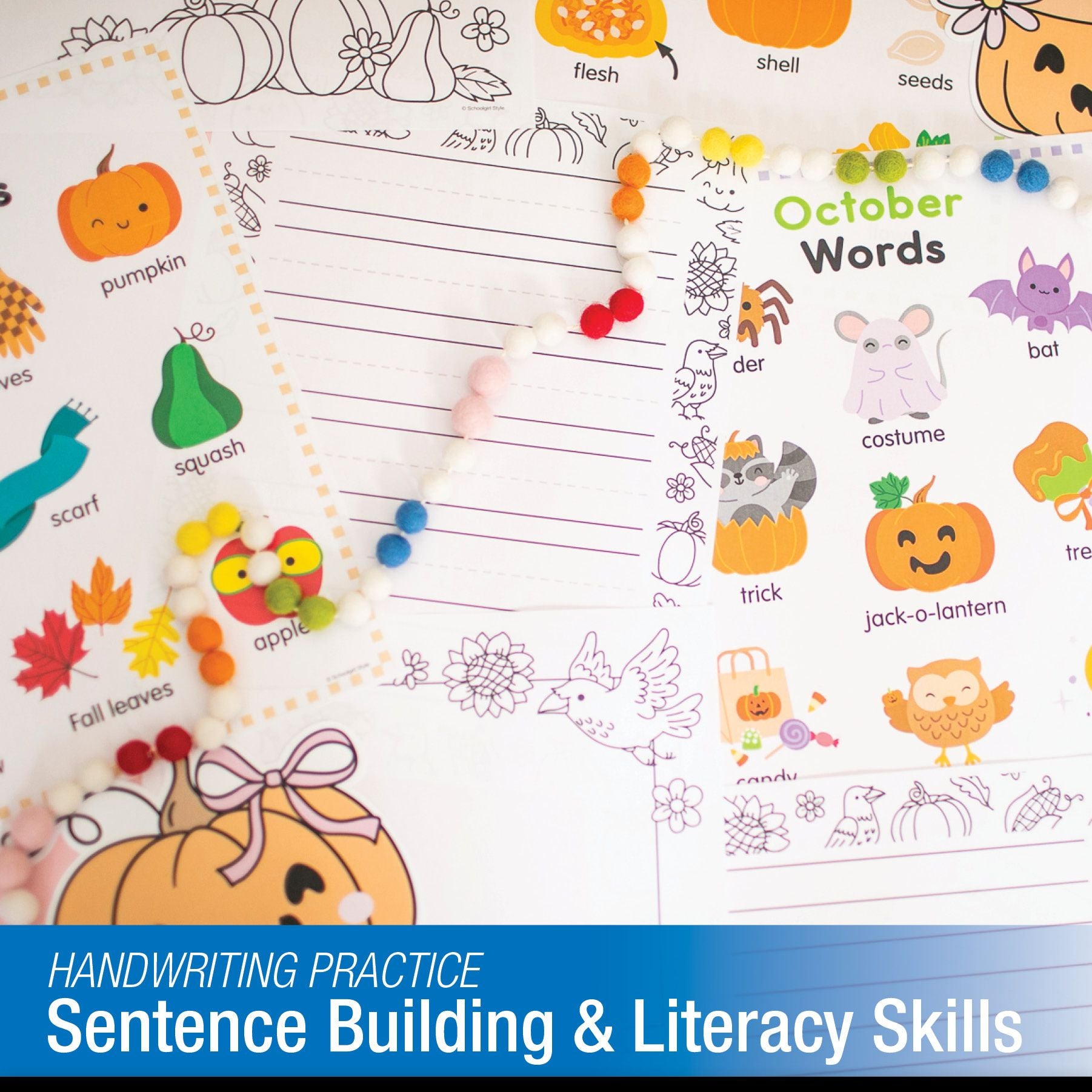 Printable Second Grade October Writing Bundle