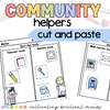 Community Helpers Cut and Paste Worksheets | Tools | Kindergarten, 1st