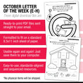 Load image into Gallery viewer, Printable Preschool October Letter of the Week
