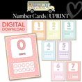 Load image into Gallery viewer, Printable Number Cards | A Year In Pastel
