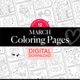 Load image into Gallery viewer, Free Printable March Coloring Pages Pack 2
