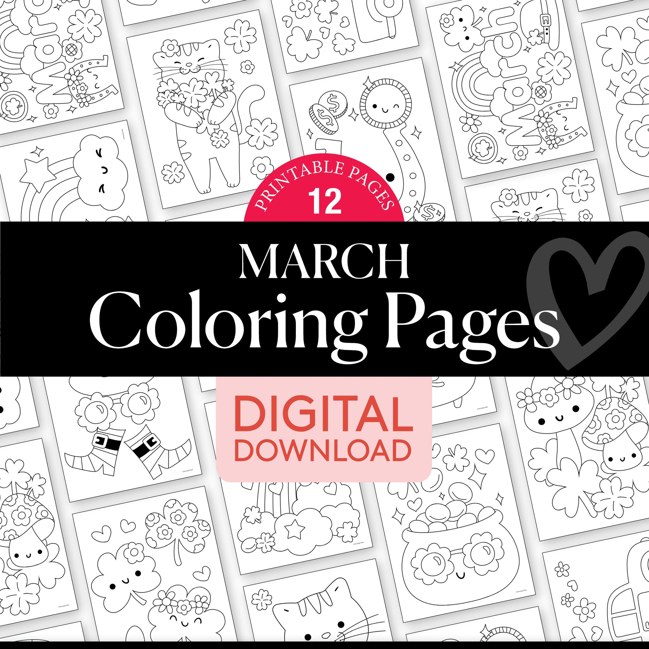 Free Printable March Coloring Pages Pack 2