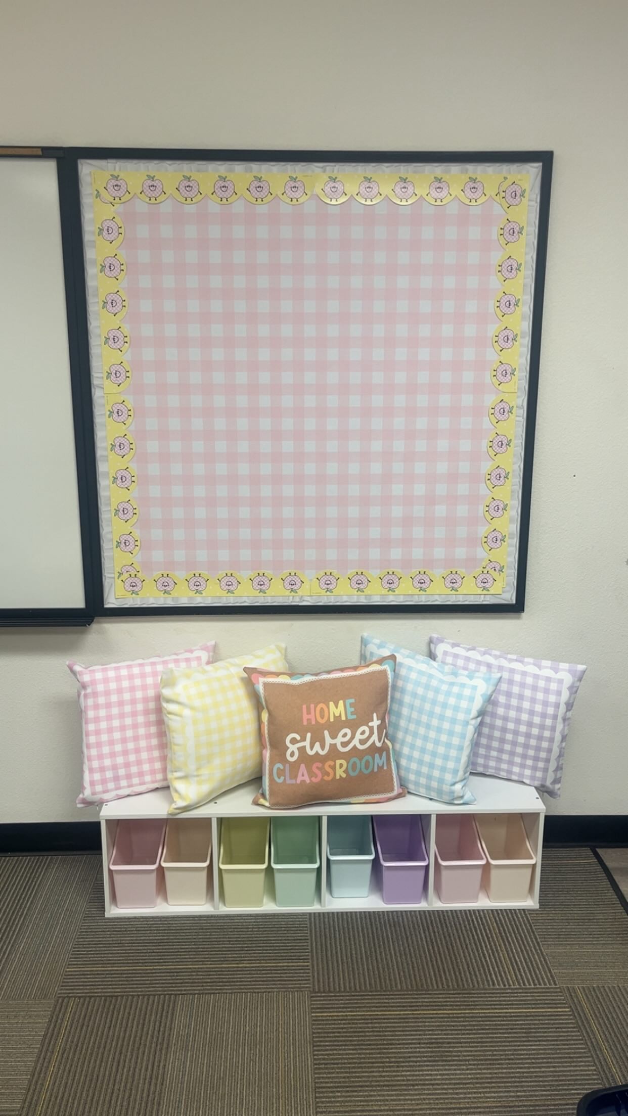 Pink Gingham Bulletin Board Paper 25ft. | Schoolgirl Style x Fadeless®